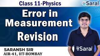 Error in Measurement Revision  Physics Class 11 JEE NEET [upl. by Medardas587]