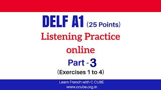 DELF A1 Listening Exam Sample Paper Part 3  DELF A1 French Comprehension Orale Examen Practice [upl. by Mehta]