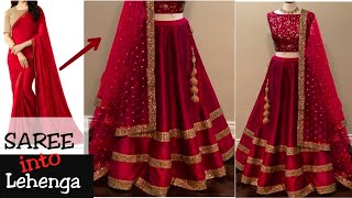 DIY How to Make Lehenga लेहंगा in 10 minutes [upl. by Spiegel]