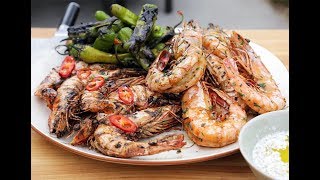 Andrew Zimmern Cooks Grilled Shrimp [upl. by Seena181]