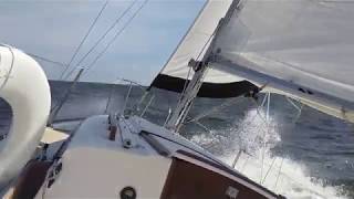 Cape Dory 22 beating to windward [upl. by Orme]