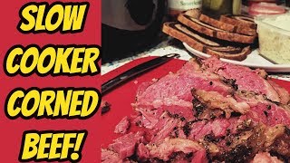 AMAZINGLY Tender Corned Beef In A Slow Cooker [upl. by Cirda]