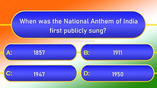 National Anthem of India Quiz  Independence Day and Republic Day Quiz Questions and Answers [upl. by Rayburn347]