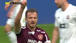 Andy Halliday scores from distance for Hearts against Cove Rangers in Premier Sports Cup [upl. by Airtina55]