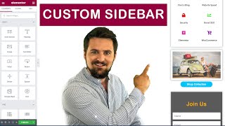 Make a Custom Sidebar WordPress Elementor Tutorial [upl. by Moore634]