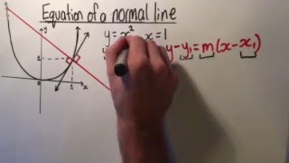 How to find the equation of a normal line and a tangent [upl. by Enelear415]