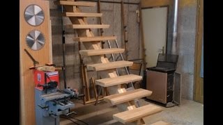 Fabrication dun escalier partie 2Build an oak staircase Part2 [upl. by Ahsiat]