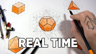 Drawing the Platonic Solids in Real Time  Sacred Geometry Tutorial [upl. by Oderfliw]