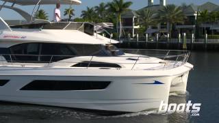 Aquila 44 Power Catamaran Boat Review from Boatscom [upl. by Sitnerp]