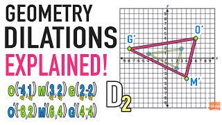 Dilations Geometry Transformations Explained [upl. by Nathanson465]