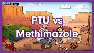 PTU vs Methimazole Mnemonic for USMLE [upl. by Hayman661]