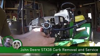 John Deere STX38 Carb Removal and Service [upl. by Theresina573]