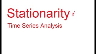 Stationarity Stationary Data Assumptions of Time Series Analysis [upl. by Nnarual250]