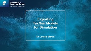 Exporting TexGen Models for Simulation [upl. by Htiderem]