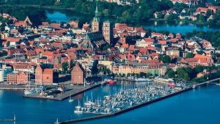 Stralsund Hansestadt fasziniernd aus der Luft fotografiert [upl. by Asilef75]