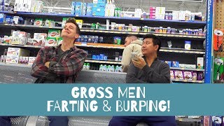 GROSS MEN Burping and Farting at Walmart  Jack Vale [upl. by Anyotal407]