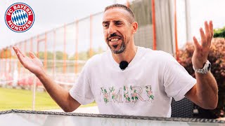 quotBack at homequot  Franck Ribéry visits FC Bayerns training ground [upl. by Onaimad]