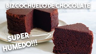 BIZCOCHUELO DE CHOCOLATE SUPER HUMEDO [upl. by Annawak]