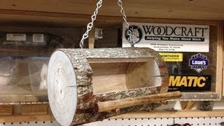 How To Make a Log Bird Feeder [upl. by Ydarb]