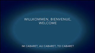 Cabaret Willkommen Fabian Richard [upl. by Nawotna]