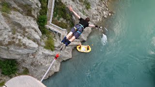 Kawarau Bridge Bungy Jump in Queenstown New Zealand [upl. by Neelhtakyram820]