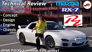 Lady driven  The rarest Mazda FD3S RX7 Type RZ Review  Emu’s beloved machine  JDM Masters [upl. by Anirtik]