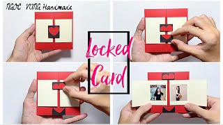 LOCKED CARD  Thiệp khoá trượt bí mật siêu xinh  NGOC VANG Handmade [upl. by Ylerebmik481]