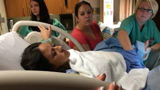 Baby 3s Unmedicated Hospital Birth Vlog  The Dainty Pear [upl. by Trow118]