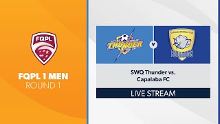 FQPL 1 Men R1  SWQ Thunder vs Capalaba FC [upl. by Phene927]