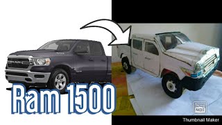 COMO HACER UNA CAMIONETA FACIL DE CARTÓN Ram 1500 [upl. by Ariahay]