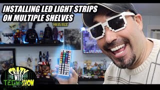 Installing LED light strips on multiple shelves [upl. by Lecram]