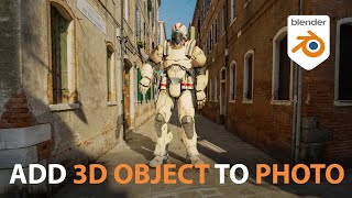 Add 3d Objects to Photos with Blender [upl. by Cerallua]