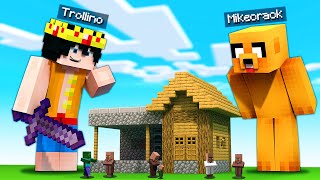 paso MINECRAFT pero somos MÁS GRANDES cada minuto 😱 MINECRAFT Trollino y Mikecrack [upl. by Kaden]