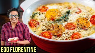 Womens Day Special  Eggs Florentine Recipe  How to make Baked Eggs in Microwave  Varun Inamdar [upl. by Ailemac]