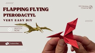 How to make Origami Pterodactyl  Easy Dinosaur DIY by Yellow Paper Origami [upl. by Kabab]