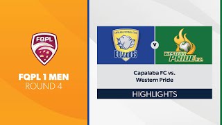 FQPL 1 Men R4  Capalaba FC vs Western Pride Highlights [upl. by Artenak635]