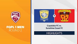 FQPL 1 Men R2  Capalaba FC vs Sunshine Coast FC Highlights [upl. by Dnalkrik708]