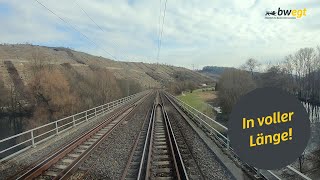 Führerstandsmitfahrt von Würzburg nach Stuttgart mit bwegt auf der Frankenbahn [upl. by Ydnew81]