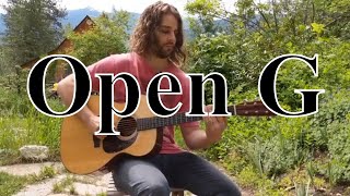 Open G Tuning Acoustic Guitar Blues [upl. by Irrek767]