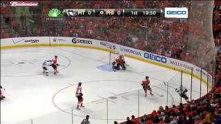 Claude Giroux Rocks Sidney Crosby 42212 [upl. by Nelyaw]