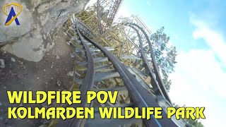 Wildfire Roller Coaster POV at Kolmården Wildlife Park in Sweden [upl. by Lucila]