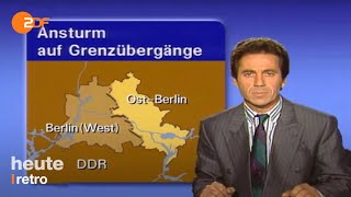 heute Nachrichten vom 10111989  30 Jahre Mauerfall [upl. by Auqenes]