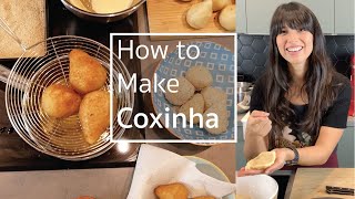 How To Make Coxinha Brazilian chicken croquettes and Catupiry  The Best Recipe [upl. by Aicele]