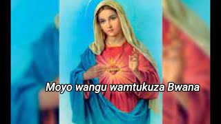 Moyo Wangu Wamtukuza Bwana  Lyrics Video [upl. by Nonnaer875]