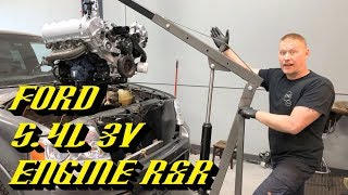 Ford 54L 3v Triton Engine Removal amp Installation Part 1 of 2 Removing The Engine [upl. by Notnirb]