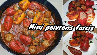 MINI POIVRONS FARCIS  وصفة فلفل محشي [upl. by Ednihek]