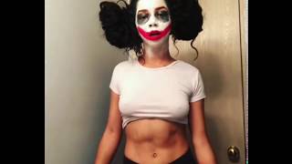 Brittany Renner Does Her Best Impression Of The Joker right before Halloween [upl. by Yona]