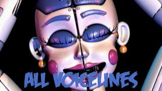 Ballora  All Voicelines with Subtitles  Ultimate Custom Night [upl. by Sofie]