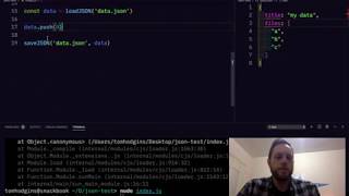 Reading and Writing to a JSON file with Node [upl. by Lashonda]