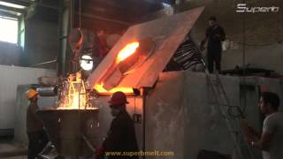 induction furnace in foundry [upl. by Eimrej]